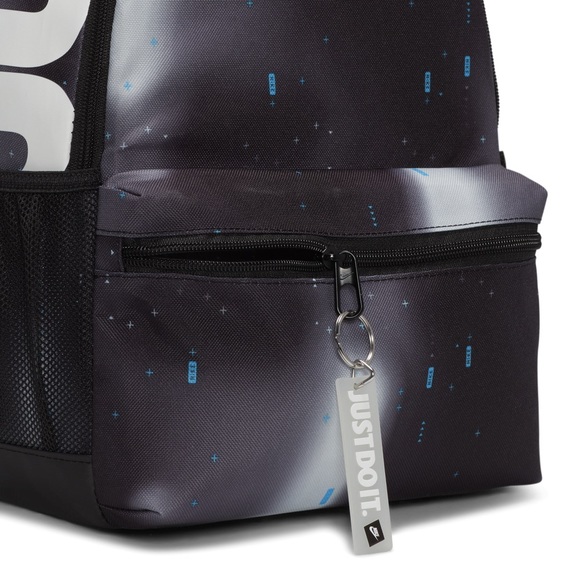 Nike Brasilia Just Do It Mini Backpack School Small Black Gray Galaxy NWT - Picture 7 of 11